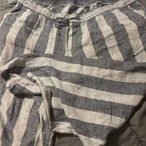 Old Navy Blue and White Striped Wide Leg Pants